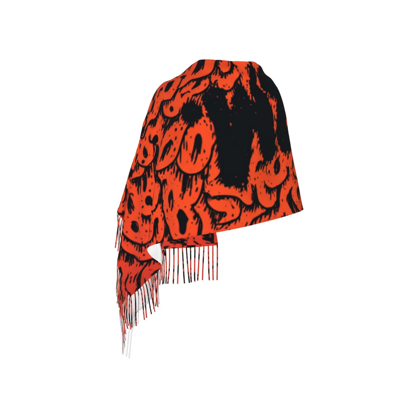 Trendy “STORM” Letter Pattern Imitation Cashmere Warm Fringed Scarf (77in×27in)