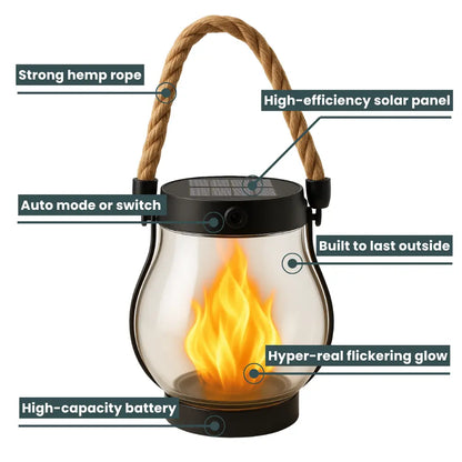 💥Last day special price $39.99-Solar Lantern Outdoor Lights