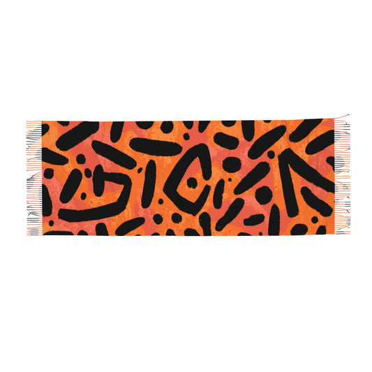 Trendy Geometric Pattern Imitation Cashmere Warm Fringed Scarf (77in×27in)