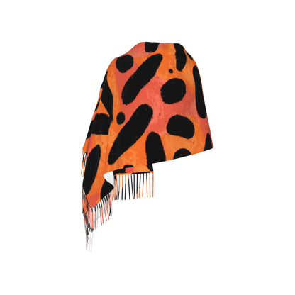 Trendy Geometric Pattern Imitation Cashmere Warm Fringed Scarf (77in×27in)